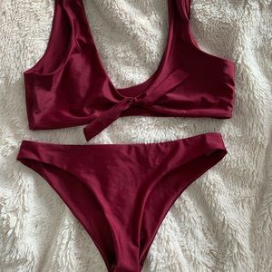 Zaful Swimsuits, size 6, Never worn the burgundy, green one worn once